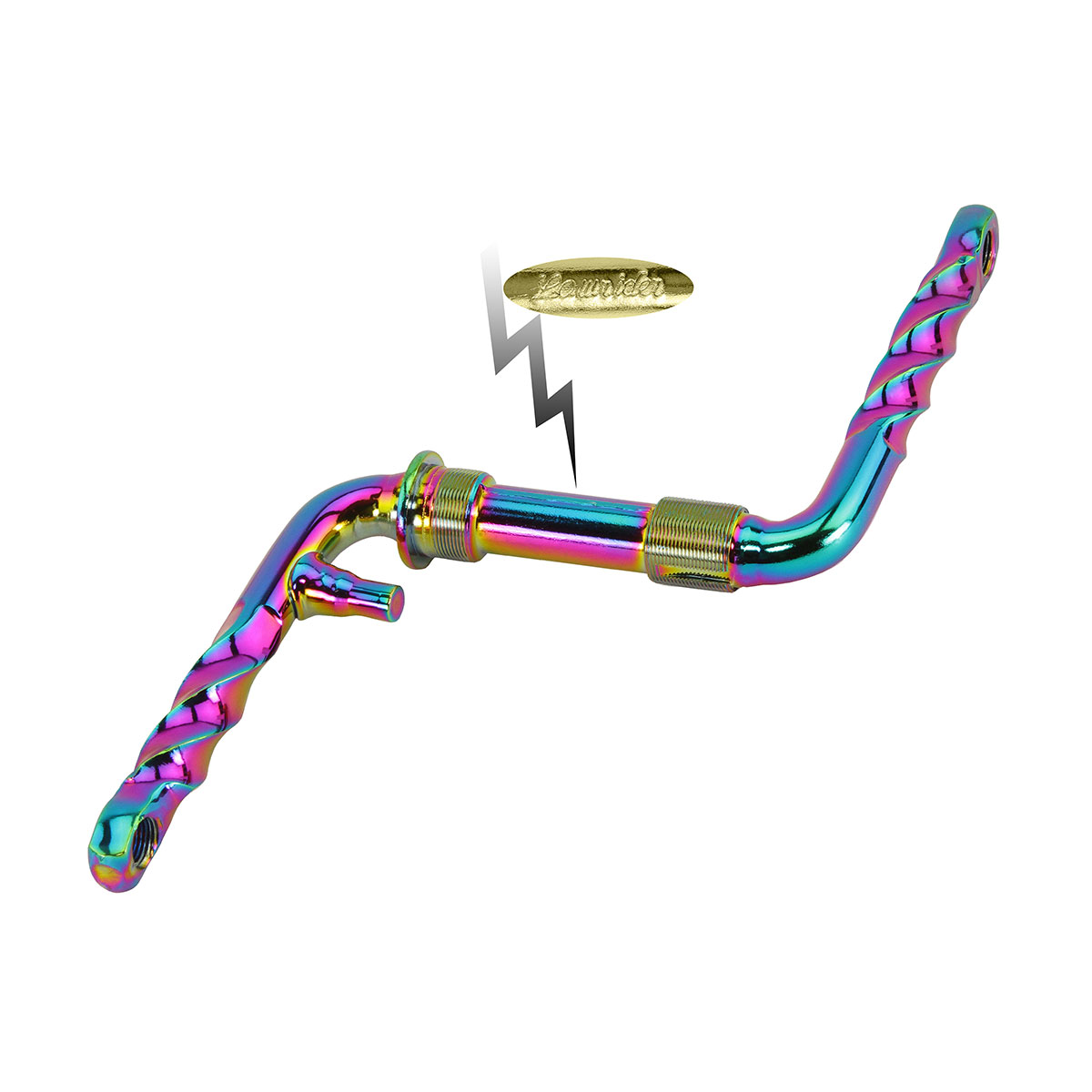 Lowrider Twisted One/Piece Crank 4 1/2" (115mm) Oil Slick.